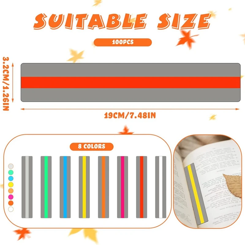 100 Pack Back To School Guided Reading Strips Line Reader Highlight Strips Overlay Highlight Bookmarks Help For Student