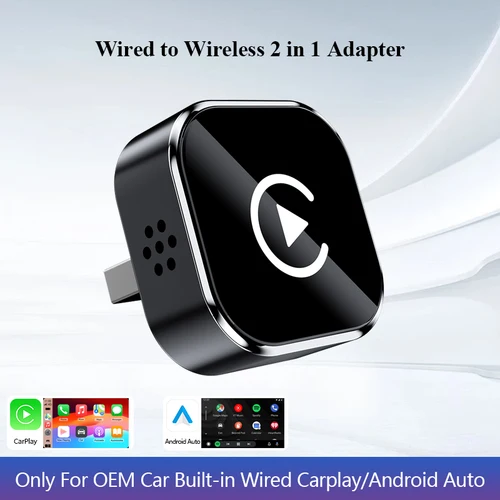 Imagen 1 del producto Adaptador inalámbrico CarPlay Android Auto Plug & Play conexión automática USB Car Play sistema Universal AI Smart Box para todos los coches