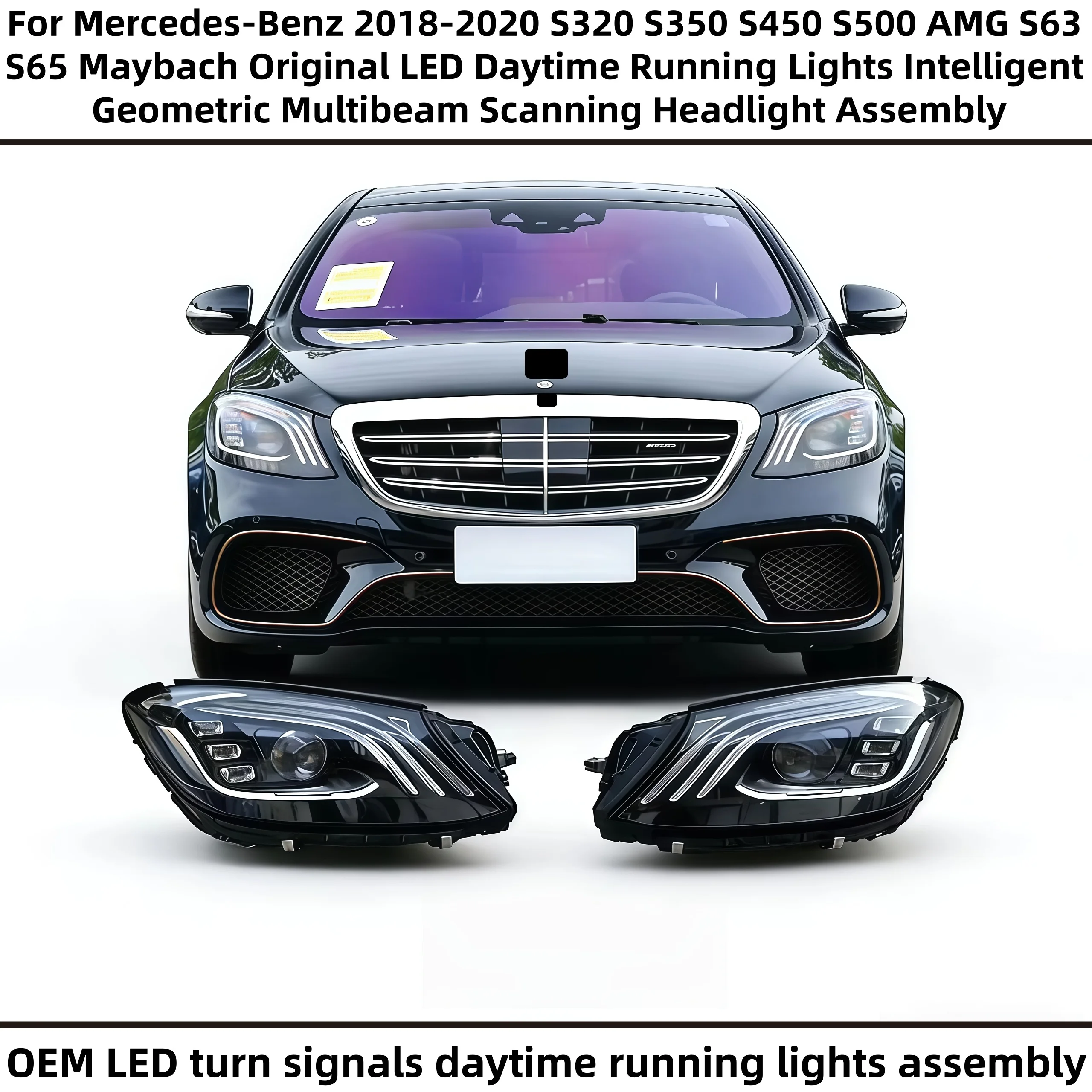 

Для Benz 18-2020 S320 S350-S450 S500AMG S63 S65 Maybach оригинальная светодиодная многолучевая сканирующая фара с интеллектуальной геометрией в сборе
