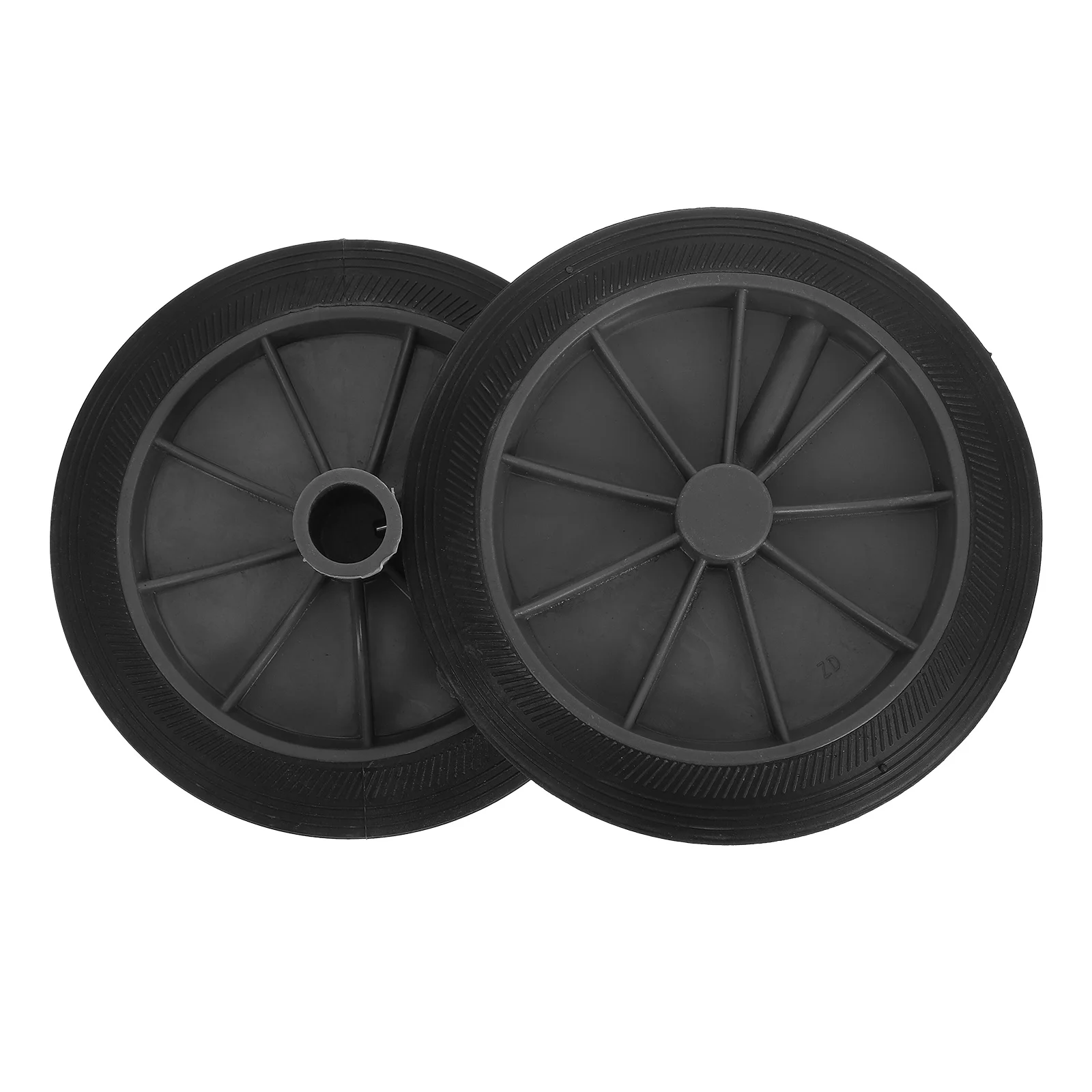 

2pcs Rubber Wheels For Trash Can Universal Replacement Large Capacity Outdoor Garbage Bin Wheels Pu Waste Container