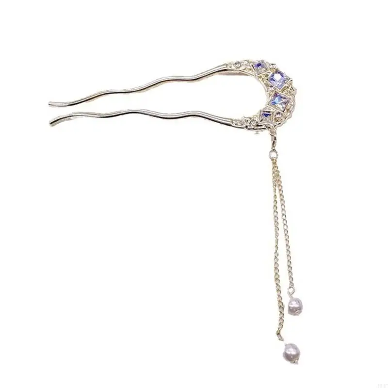 39BC Tassels Hairpin With Sparkling Crystal Detail Dangling Hair For Wedding And Daily Wear Women Hairstyling Decors
