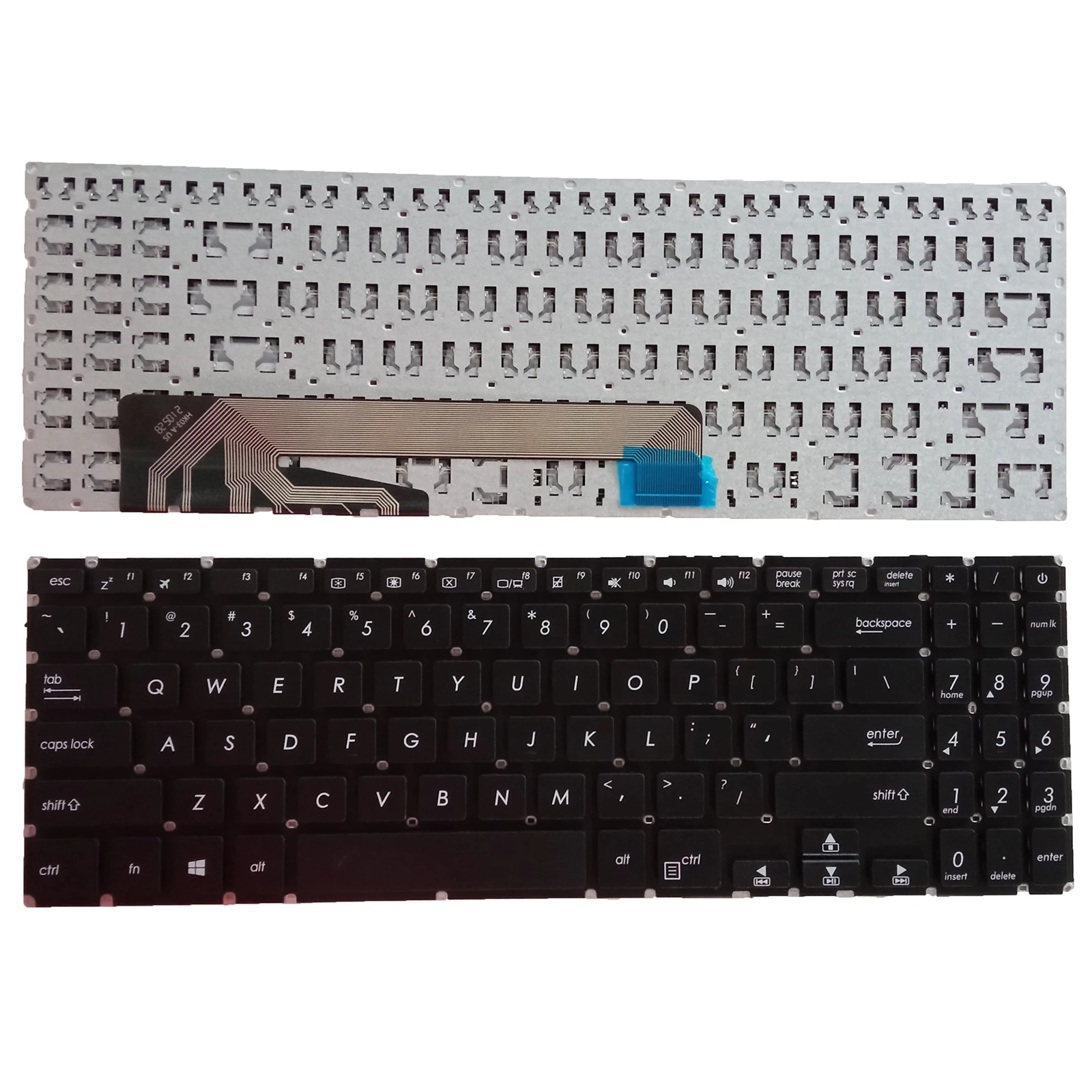

Клавиатура для ноутбука ASUS YX560 YX560U YX560UD X560 X560UD 13NB0IP0M06011 TEC54 без указателя, без подсветки