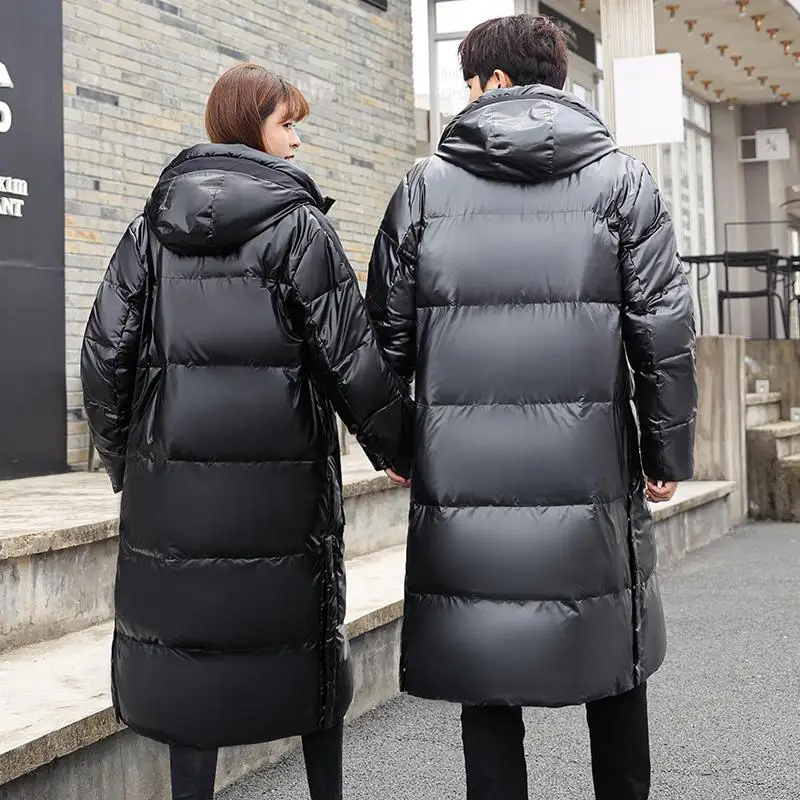 -30°C Down Jacket Men Long Jackets Winter Warm Lightweight White Duck Down Coats Men Streetwear Overcoats Women Clothing