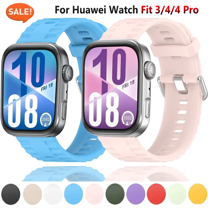 Silikonarmband für Huawei Watch Fit 4/3 Offizielles 1:1 atmungsaktives Ersatzarmband für Huawei Watch Fit 4 Pro Correa Zubehör