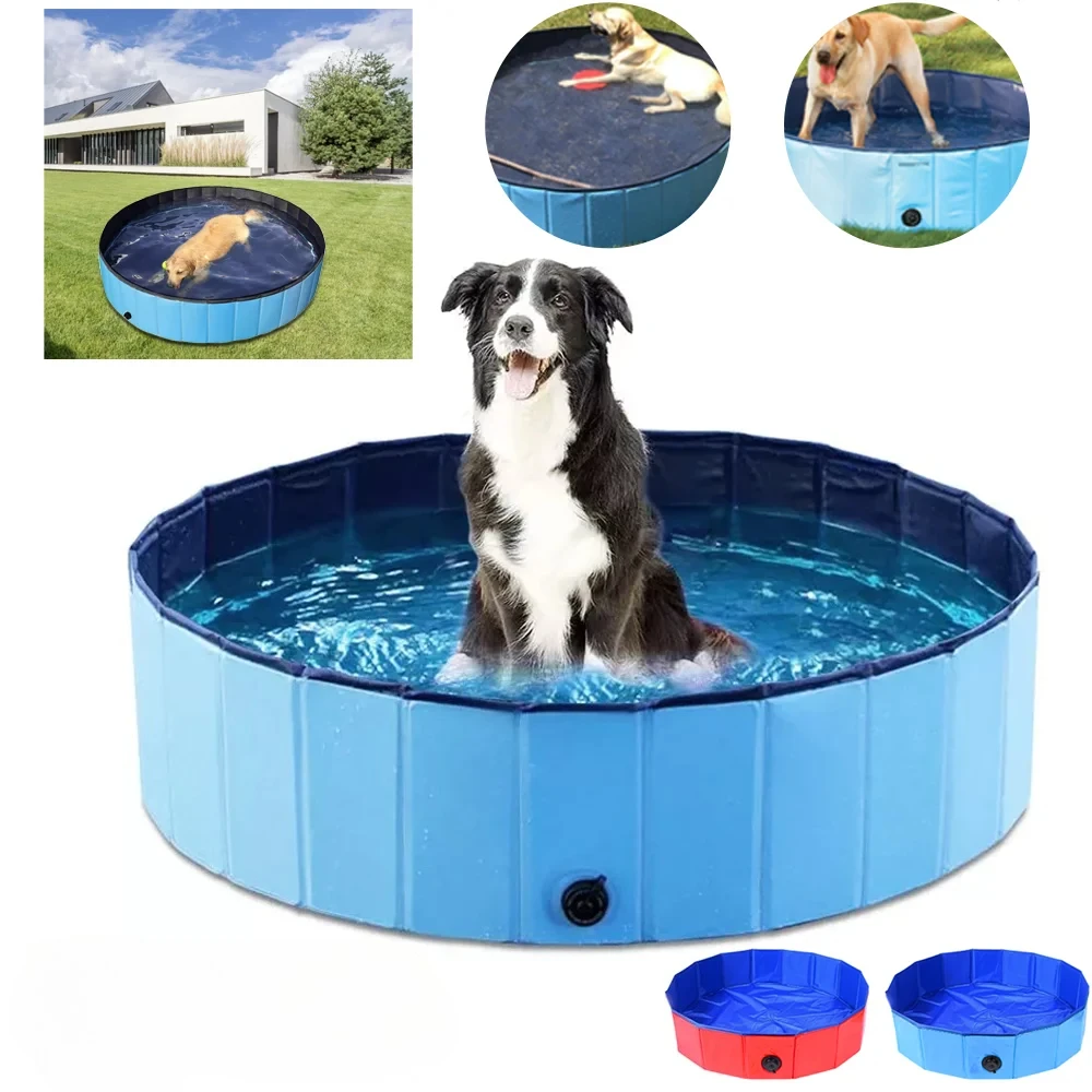 Piscina Portátil para Mascotas, Bañera Plegable para Perros, Bañera Plegable para Mascotas, Bañera para Perros, Piscina Plegable para Bañar en Interiores y Exteriores