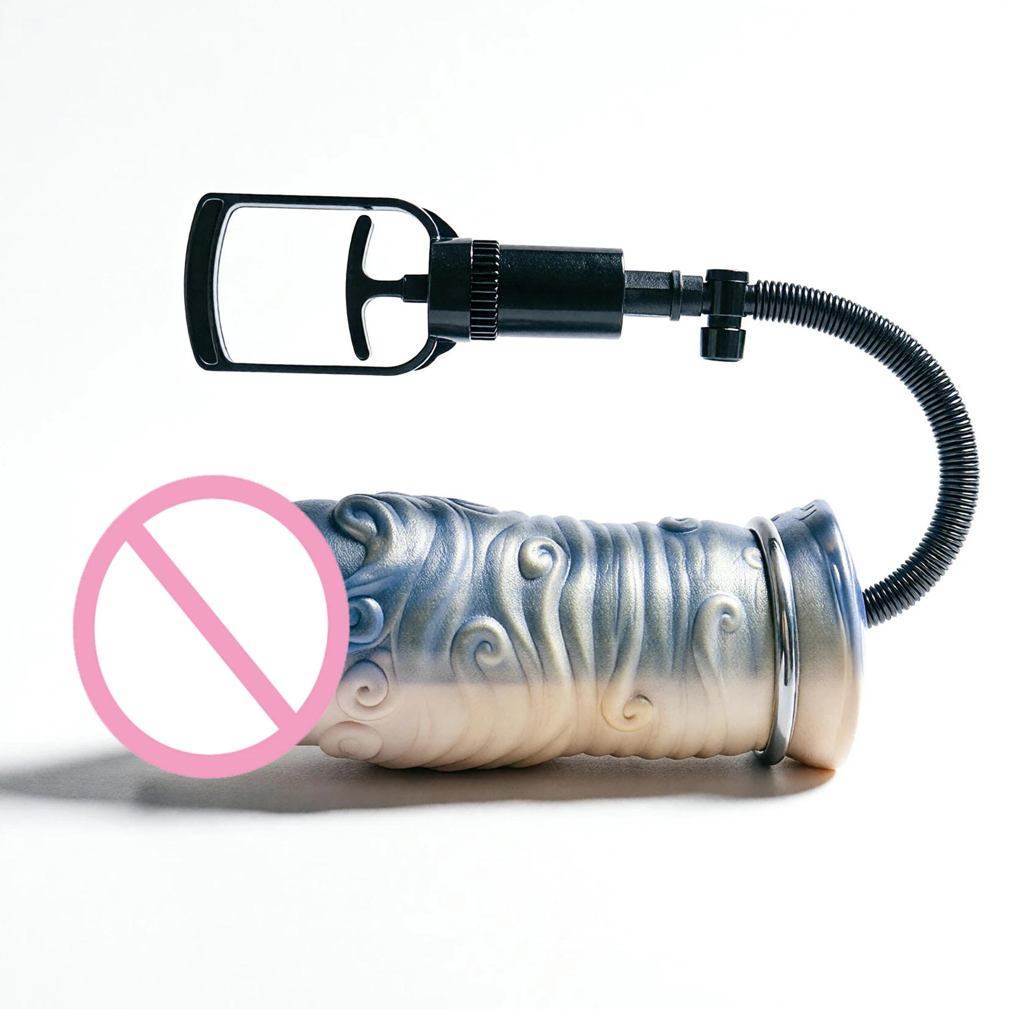 SHAZ Dolphin Shape Penis Pump for Men, Manual Vacuum Penis Stimulation&Blowjob, Silicone Male Masturbator with Discreet Shipping