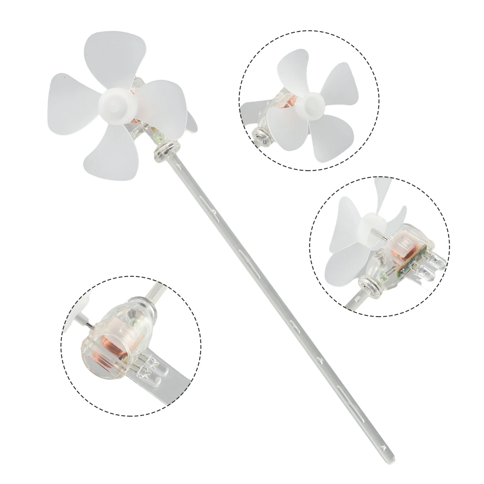 High Quality Practical Wind Turbines LED Teaching Tools Automatically Face Generator Wind Turbine 1Pc 2 Blue LED 360° Rotate