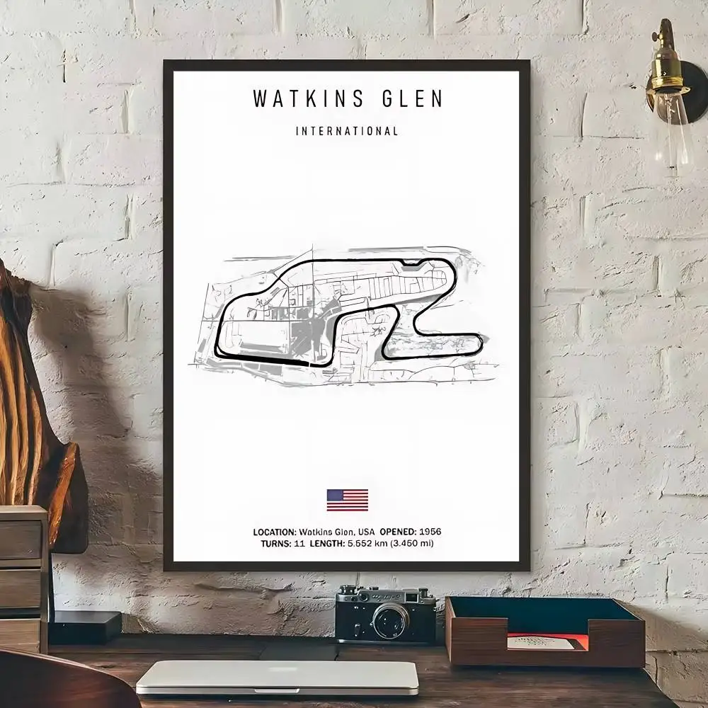 الفن الرجعية باللونين الأبيض والأسود على العالم صيغة سباق المسار DIY لزجة ملصق يتوهم الجدار ملصق لشريط غرفة المعيشة #5