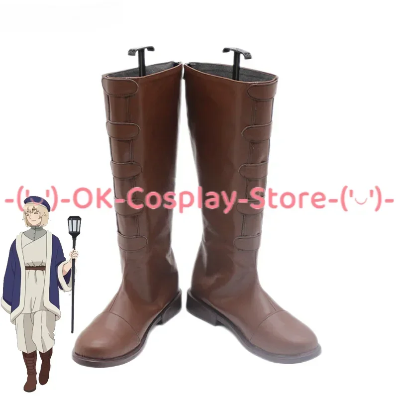 [Customized] Falin Touden Cosplay Shoes Anime Delicious in Dungeon Roleplay Props Halloween Carnival Holiday Party Leather Boots