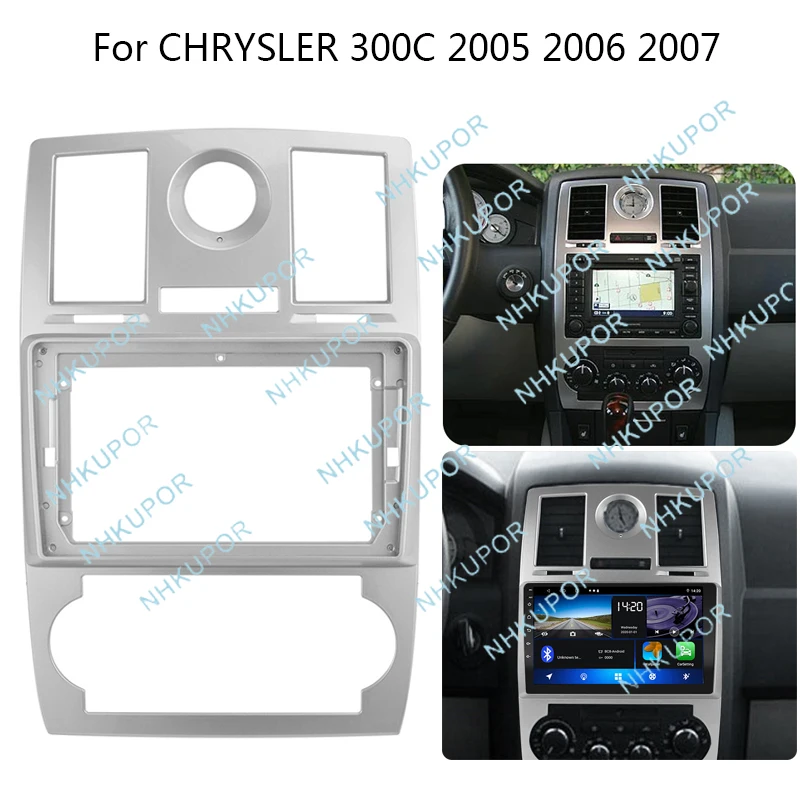 

Автомобильный радиоприемник, установка лицевой панели для CHRYSLER 300C 2005 2006 2007, авто стерео пластиковая панель с креплением на панели, комплект лицевой панели