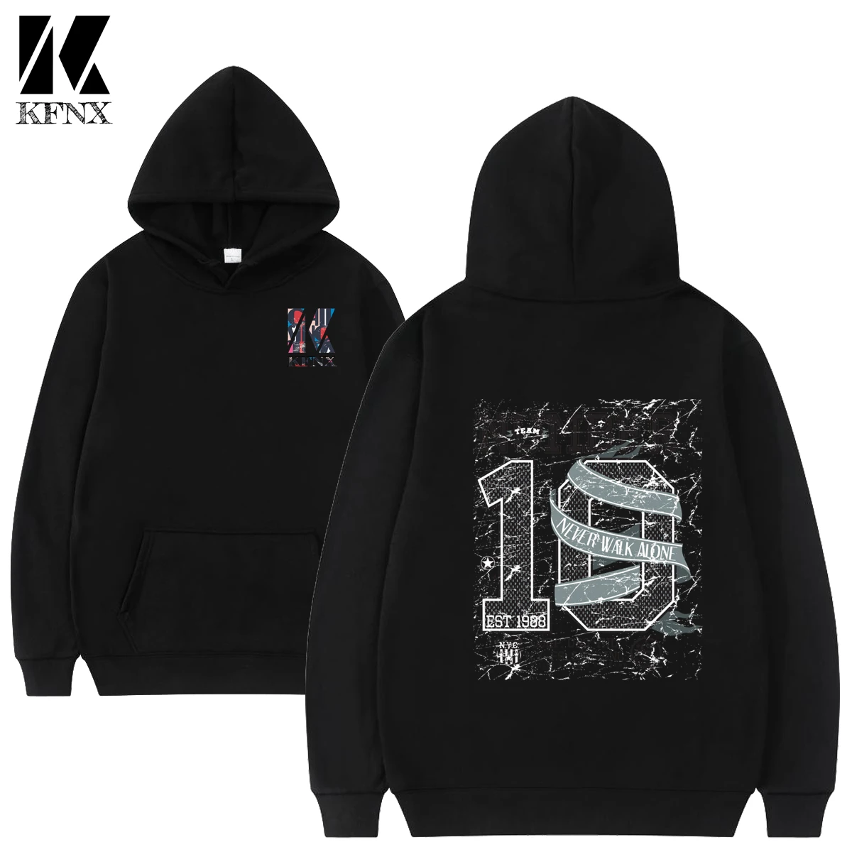 

Мужские толстовки с капюшоном, модная уличная одежда, повседневная мужская однотонная свободная дышащая пуловер, толстовки с карманамиKFXN, спортивная новая модель