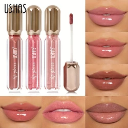 Brillo de labios de perlas de espejo de 6 colores resistente al agua, lápiz labial hidratante de larga duración, brillo de labios brillante, maquillaje cosmético para mujeres