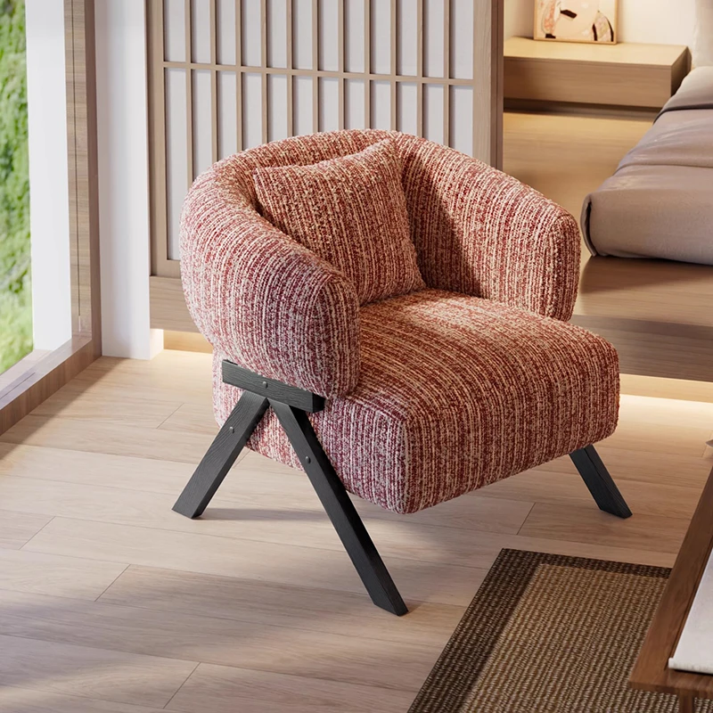 

Relaxing Hotel Ergonomic Chair Lounges Vintage Individual Modern Armchairs Wooden Home Fauteuil Salon Living Room Furniture