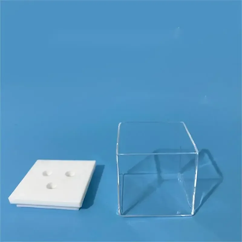 All quartz electrolytic cell/unsealed electrolytic cell/high transparency(50x50x50mm)