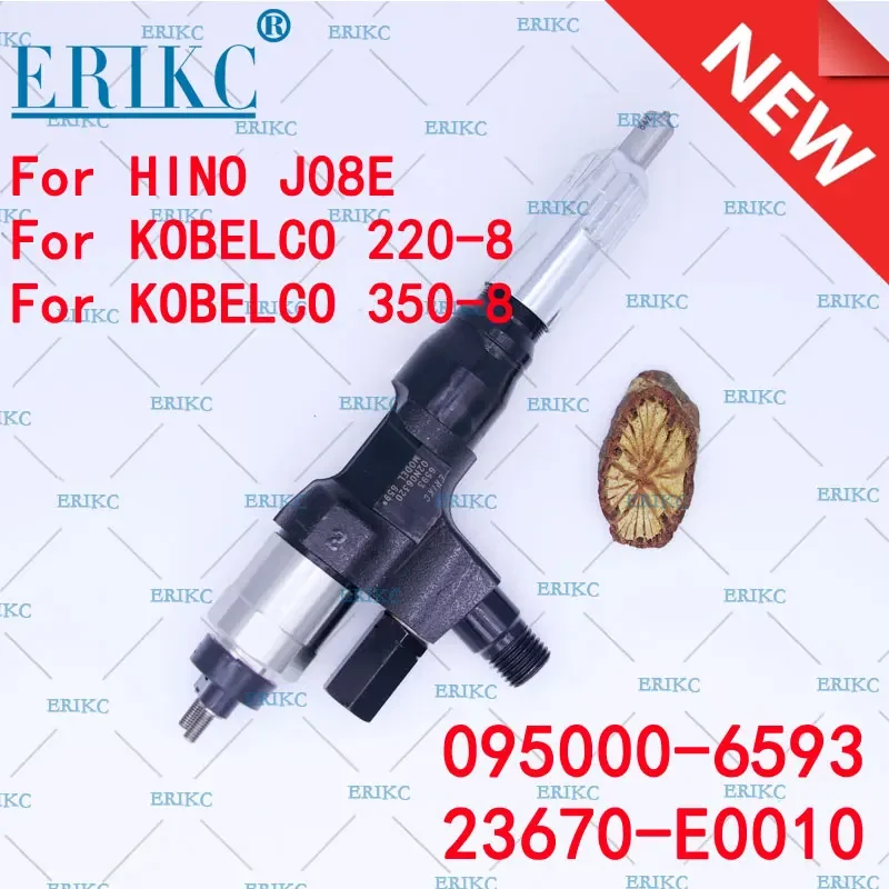 23670-E0010 Common Rail Injector Assy 095000-6593 6593 Auto Diesel Engine Sapre Parts Injection 0950006593 for HINO J08E