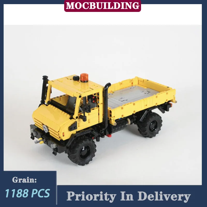 

U5000 Short Cab 1:21 Scale MOC City Technology Dump Truck Model Building Block Small Trailer Boys Collection Toy Gifts