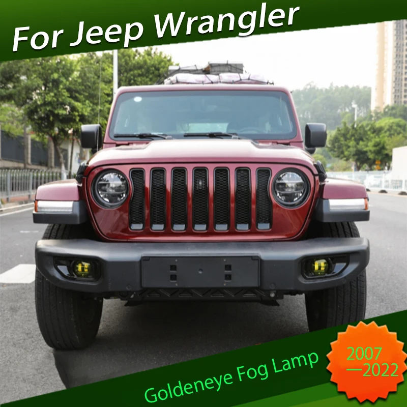 

Gold Eye Fog Lamp Suitable for Jeep JK JL 2007 2008 2009 - 2022 10th Anniversary Front Bar Fog Lamp Retrofitting LED Accessories