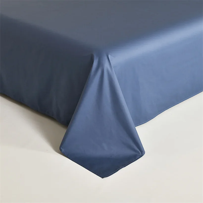 Soft Durable Flat Sheet 100% Long Staple Egyptian Cotton Bed Linens Bedsheet for Home Hotel Dormitory Skin-friendly Bed Sheets
