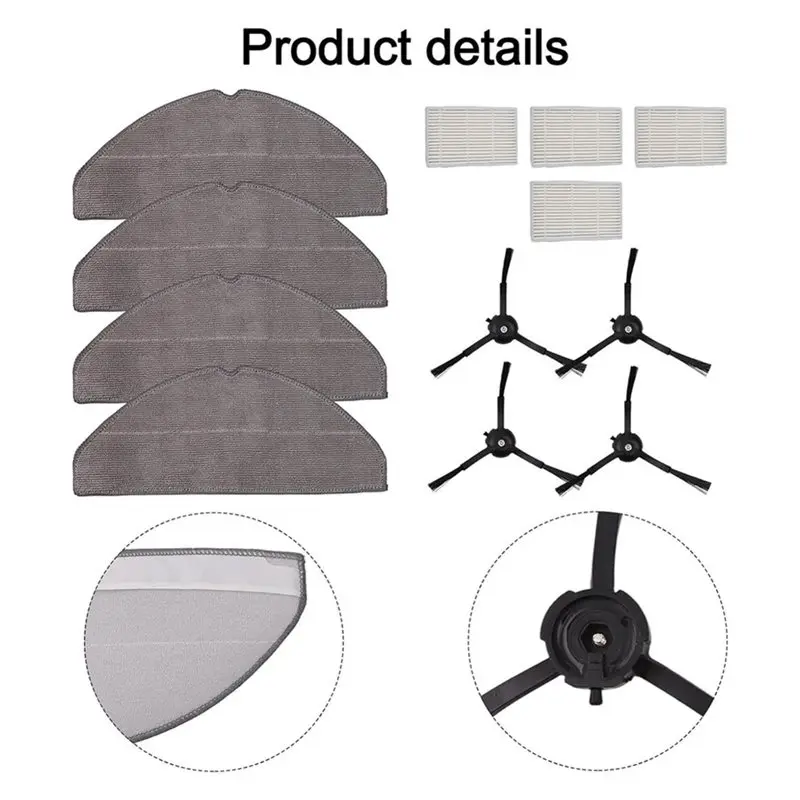 A76G Replacement Kit for Tapo RV30 Max Plus RV20 Max Plus Robot Vacuum Accessories Filters Mop Cloths Side Brushes