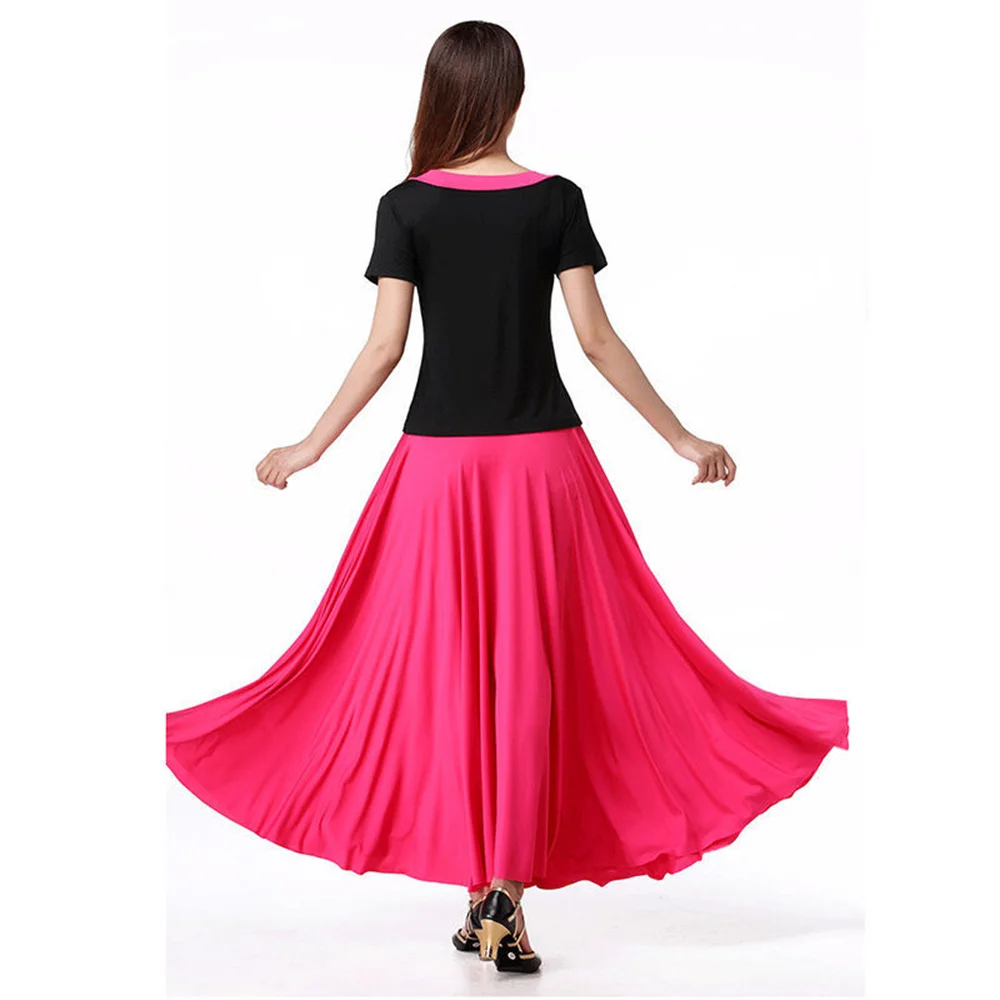 Gonna da ballo di flamenco da donna 85 cm Costumi di danza del festival Gonna da performance sul palco del ventre femminile Costumi da ballo di balletto Flamengo