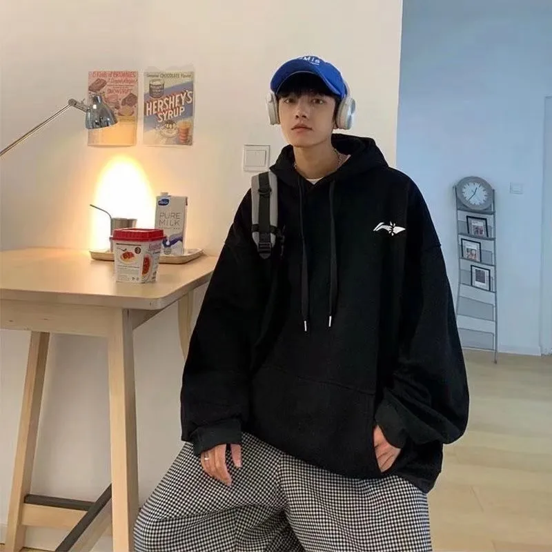 【M-8XL】Korean Fashionable Simple Casual Hoodie for Men Versatile Trend Loose Oversized Hoodie Jacket Men