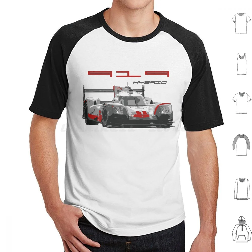 2017 919 Hybrid Lmp1 Race Car T Shirt Big Size 100% Cotton Motor 919 Sport Endurance Racecar Racing 919 Evo 919 Hybrid Wec Lmp