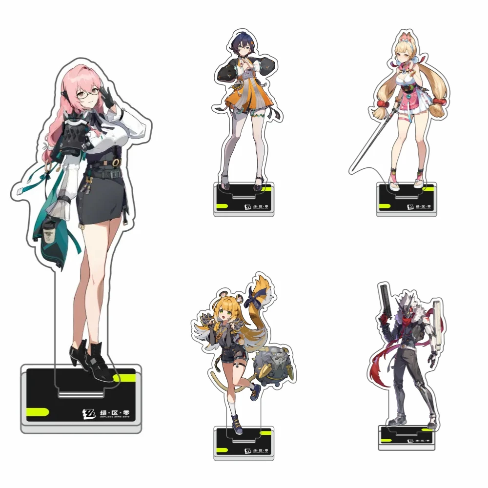 Game Zenless Zone Zero Acrylic Standee Figure Billy Nicole Lycaon Ellen Joe Tabletop Display Model Plaque Fans Gift Keychain