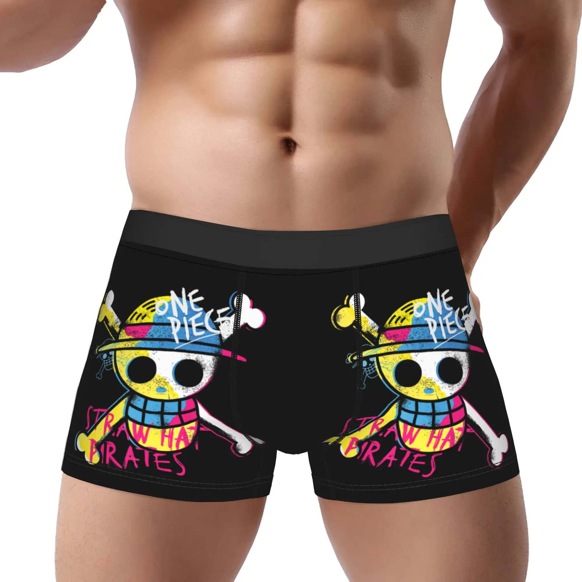 One Piece Straw Hat Pirates Officially Licensed  Underpants Homme Panties Men's Underwear Sexy Shorts Boxer Briefs
