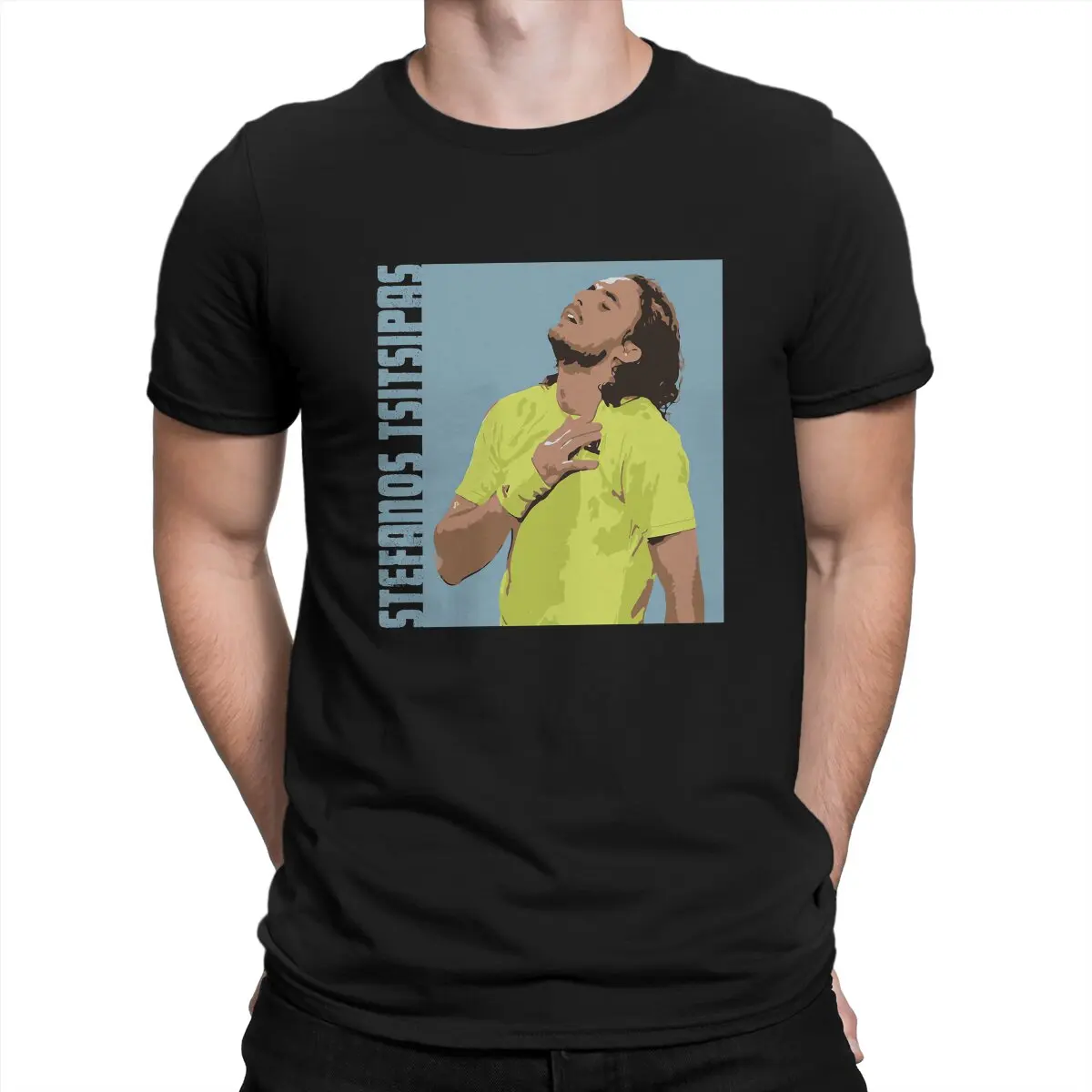 Tennis Player Men's TShirt Stefanos Tsitsipas Art Fashion T Shirt Graphic Streetwear New Trend