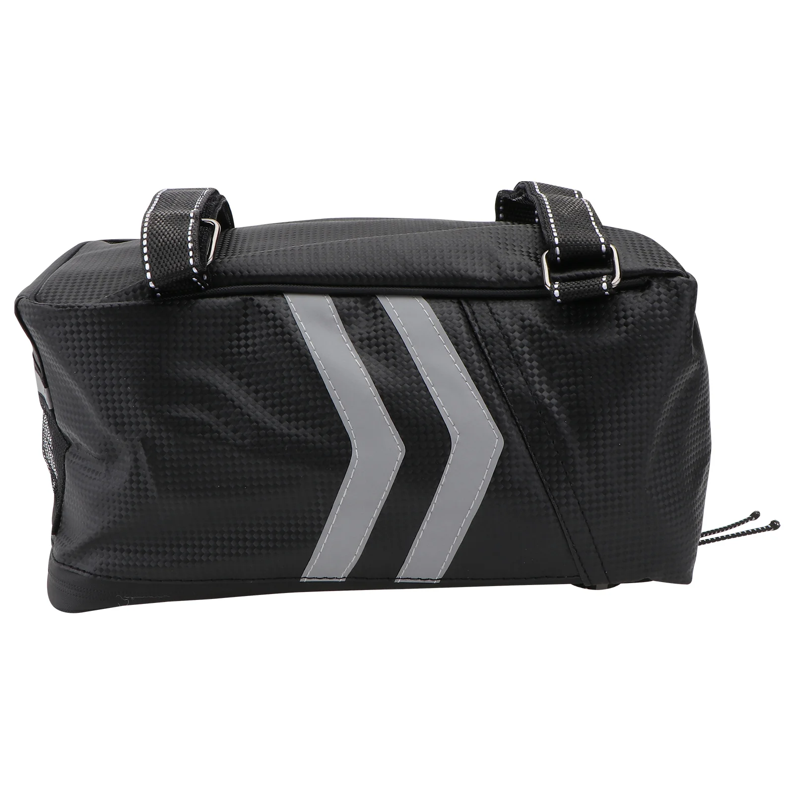 1 قطعة حقيبة المقعد الخلفي للدراجة مقاوم للماء سعة كبيرة PU صندوق تخزين المقعد الخلفي أشرطة عاكسة سحاب مزدوج مناسب للدراجات #4