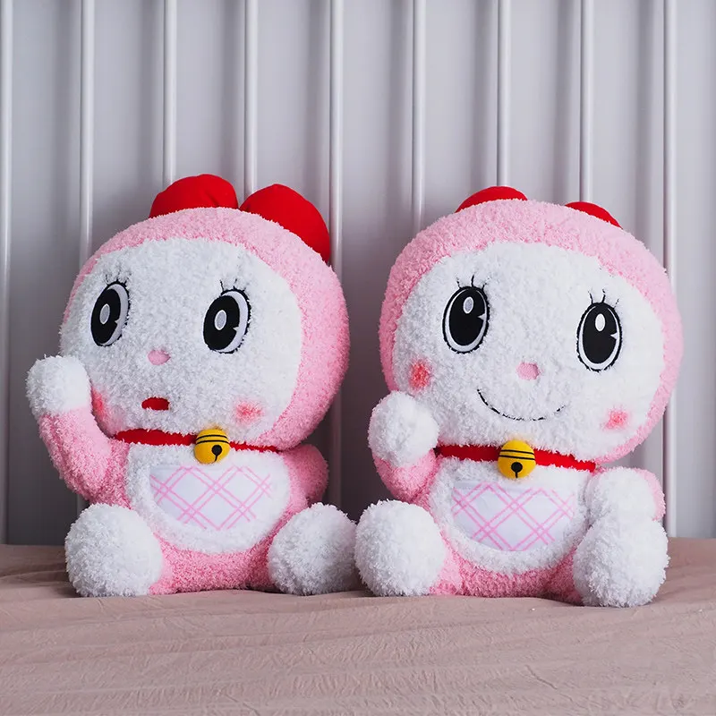 Pink girl Doraemon plush doll - Doraemon wedding figurine as a Valentine's Day gift or souvenir