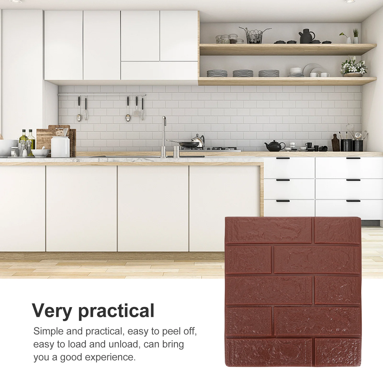 

10Pcs 3D Brick Wall Sticker High Quality Xpe Material Easy to Install Self Adhesive Wallpaper for Home Bar Coffee Shop Decor