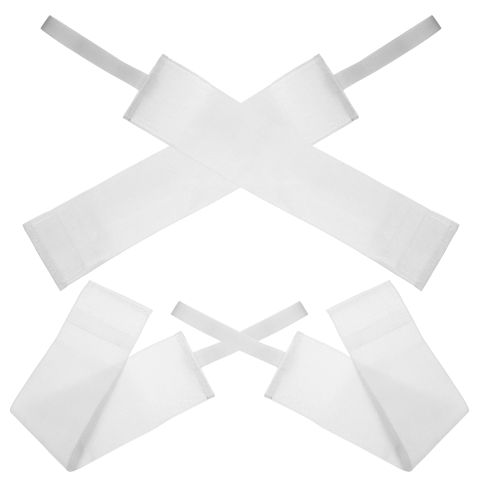 

4 Pcs Basketball Blank Armband Nurse Leg Sports Captain White Plain Nylon Soccer