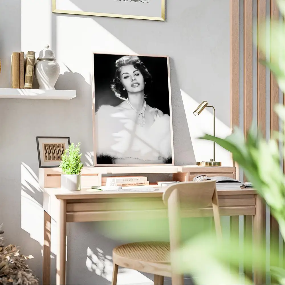 Fashion S_Sophia Loren Magazine Poster Art HD Canvas Advanced Aesthetic Printing Paper Wall Art For Living Room Home Decor