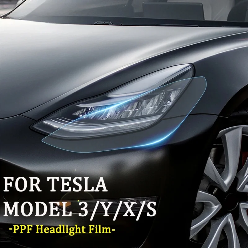 

Pre-cut PPF car headlight protective film TPU for Tesla Model 3 Y X s 2020-2023 rearview mirror transparent scratch resistant