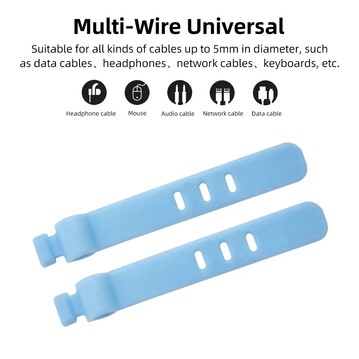 Organizador enrollador de cables de silicona, Clip para auriculares, Cable de carga para teléfono, gestión de cables, correas de hebilla, soporte de almacenamiento de línea de datos de carga