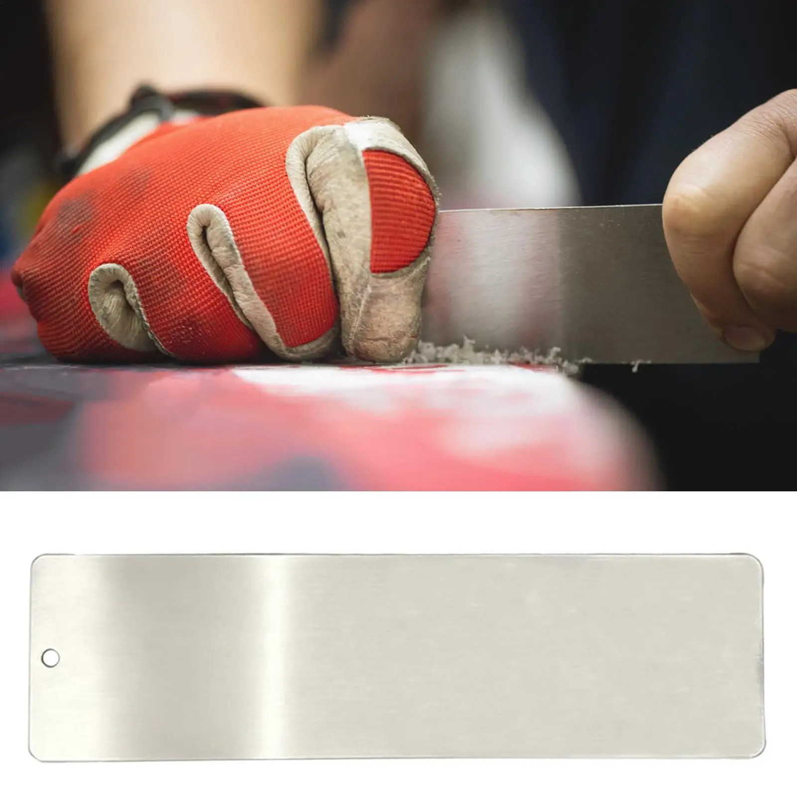 مكشطة شمع احترافية للتزلج على الجليد قطعتان من أداة الفولاذ المقاوم للصدأ مكشطة لجميع الأغراض لإزالة الجليد والثلج، محمولة ومتينة #2