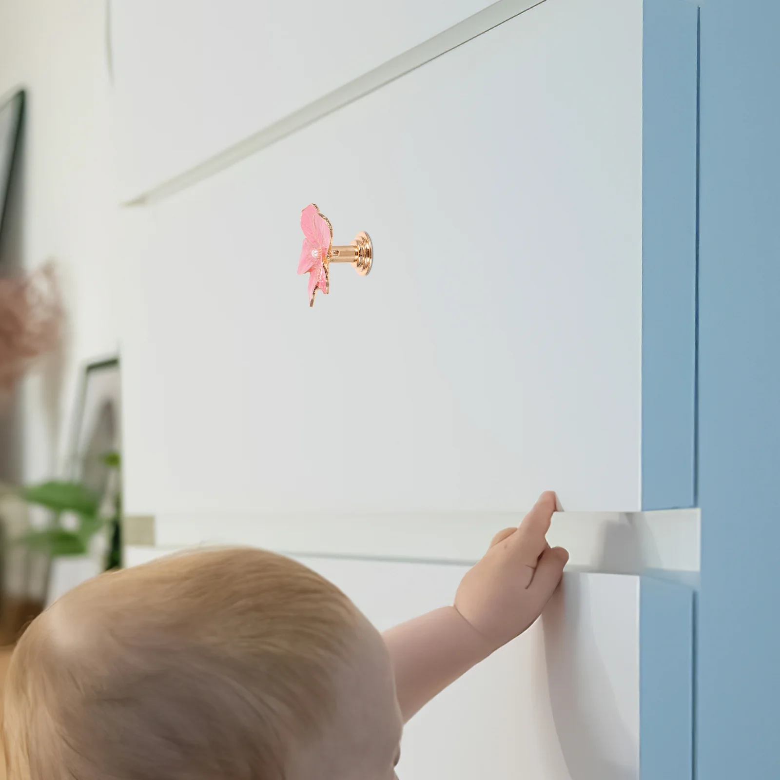 

Zinc Alloy Flower Pull Handle Cabinet Knob Smooth Modern Style Drawer Door Knob Decorative for Wardrobe Dresser Cupboard