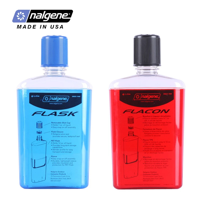 

Nalgene 375ml Narrow Mouth Water Bottle Half Pint Flask Tritan Cup Compact Leakproof for Hiking Travel Pocket Bag Safe Durable