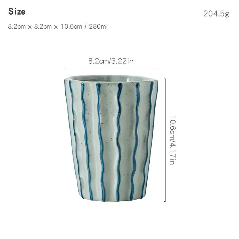 

Japanese coarse pottery coffee cup three-point roasting craft creative handmade tea cup B & B hotel specialty tableware