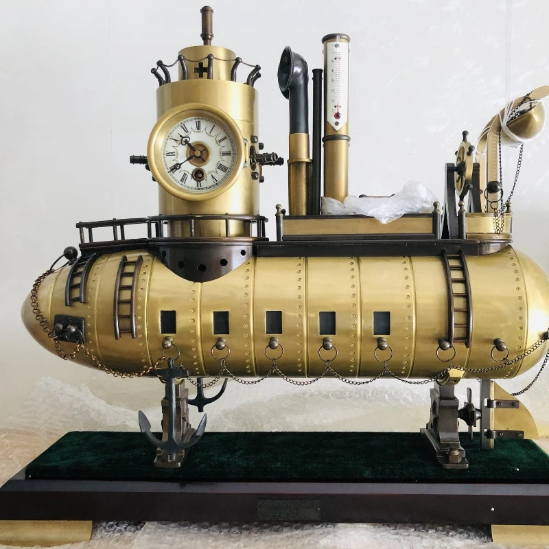 

Clock machinery All-copper clockwork powered ship clock