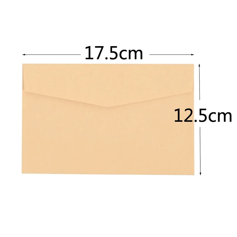 50pcs/lot 17.5X12.5cm Envelope 120g Kraft Paper Greeting Card and Envelope for Wedding Invitation Small Business Packing Storage
