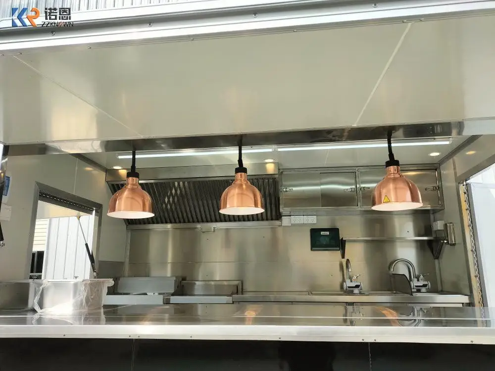 Przyczepa spożywcza z pełną sprzęt kuchenny dostosowaną wózki gastronomiczne pojazd do serwowania żywności do grilla