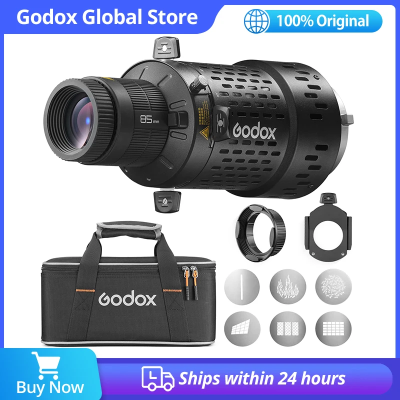 

Godox BFP Flash Projection Attachment 360° Rotatable Bowens Mount Craft Clear Spot Precise Shapes Studio Flash QT600III AD600Pro