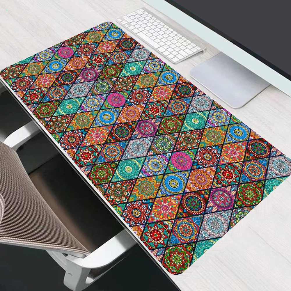 Moroccan Pattern Gaming Mouse Pad 900x400 Pc Gamer Desk Accessories Office Desktops Computer Mat Mousepad Mats Keyboard Extended