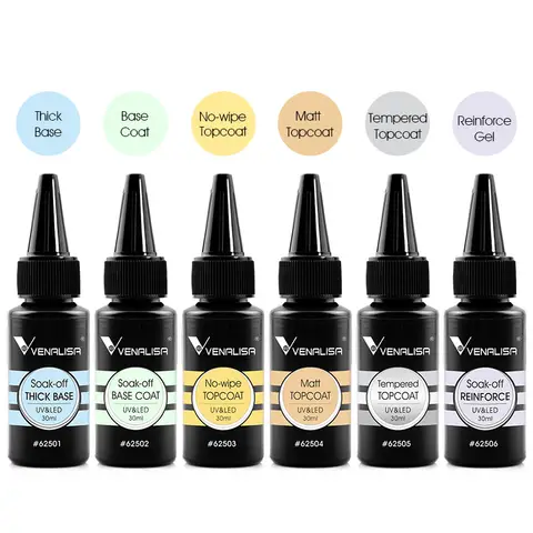 베날리사 7.5/30ml TPO 프리 프라이머 베이스 코트 노와이프 매트 탑코트 강화 광택 템퍼드 UV LED 롱래스팅 네일 젤