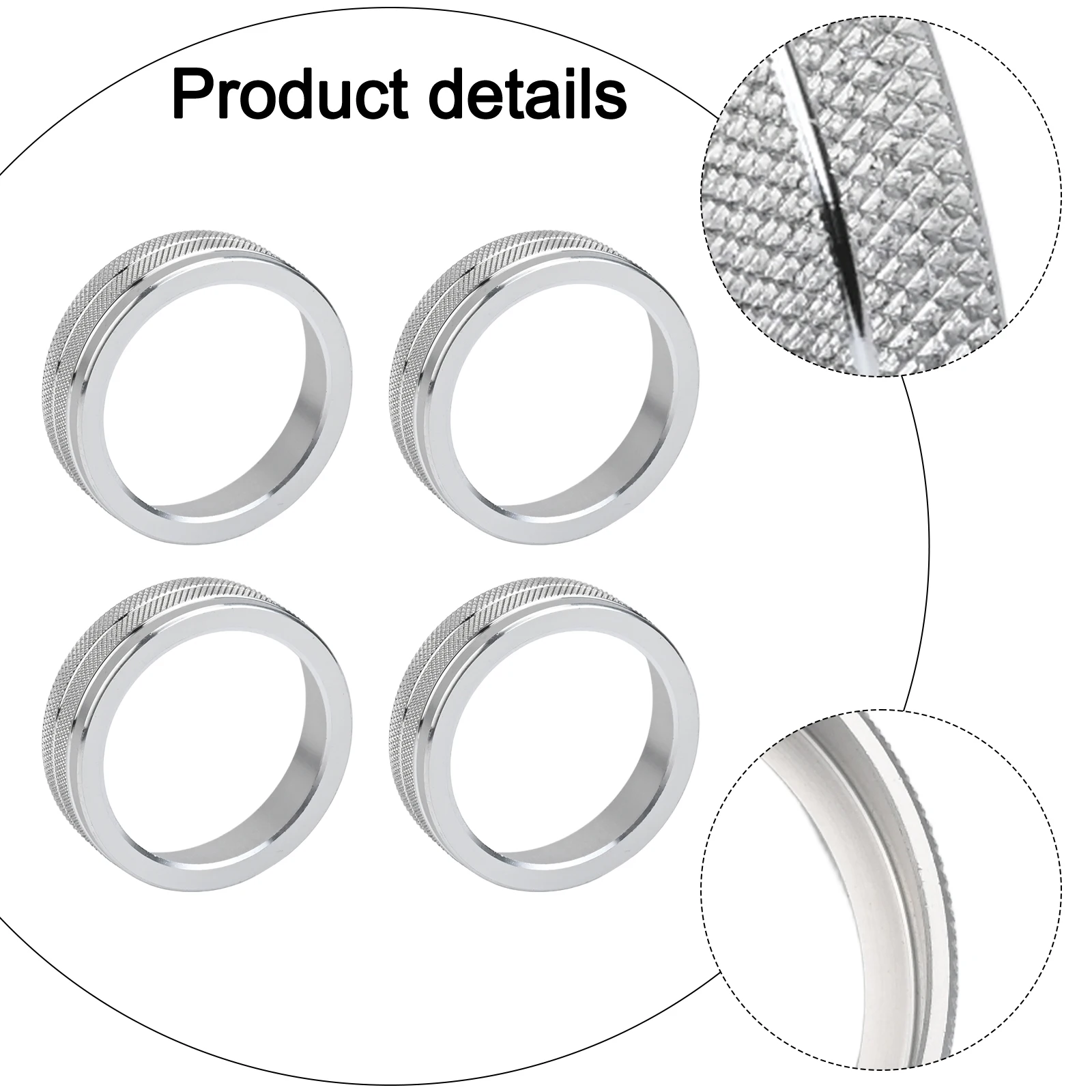 

For VOLVO S60 Audio Knob Cover Air Conditioning Knob 4 Pieces Per Set Custom Fit For VOLVO Enhanced Grip Design