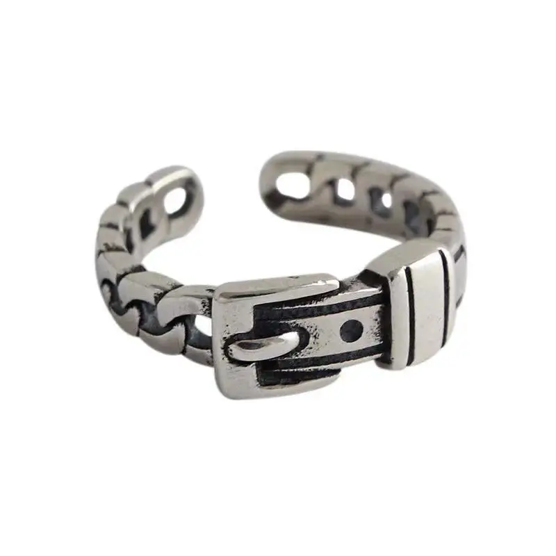 New Trendy Personality Punk Belt Rings For Women Lady Resizable Size Rings Party Jewelry Charm Gifts