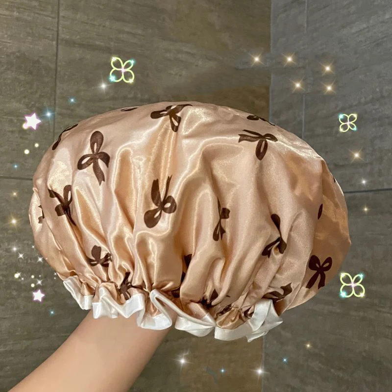 2/3/5pcs Double-Layer Waterproof Bath Cap Kitchen Oil Smoke Dust-Proof Head Cover New Model Bathroom Accessories Home Essentials
