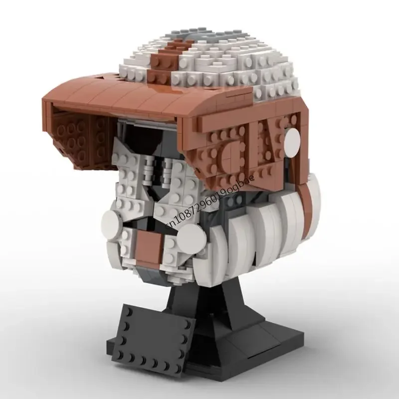 New 637Pcs Famous Star Battle Movie Moc Republic Helmet Model  Custom Puzzles Diy Creative Ideas Toys Birthday Christmas Gifts